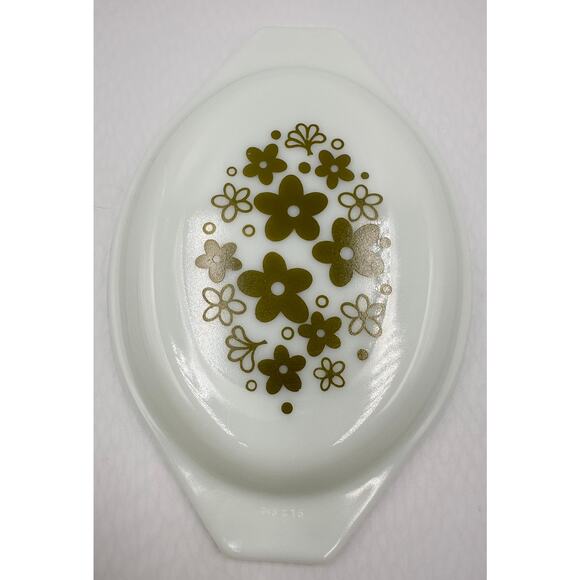Vintage PYREX 043 Green Spring Blossom Glass Casserole & Lid 1.5 Qt - Picture 11 of 12